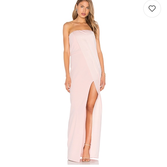 Halston Heritage Strapless Light Pink Gown size 4 - Picture 4 of 8
